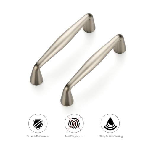 Ravinte Brushed Nickel Cabinet Handles Solid Handles,3 Inch,5 Pack - color: Brushed Nickel, size: 3 Inches Hole Center