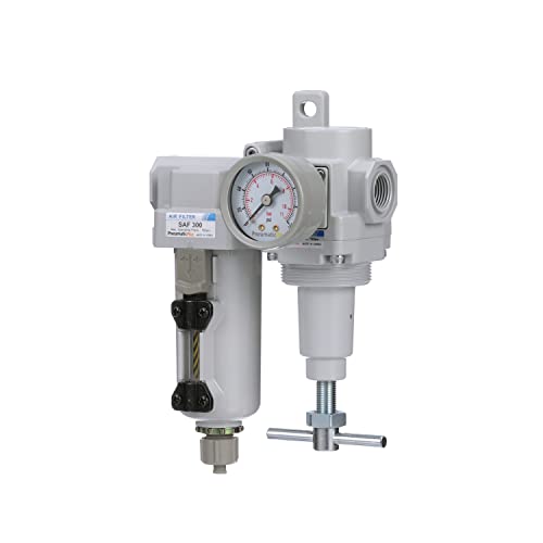 PneumaticPlus SAU320T-N03G-MEP Air Filter Regulator Combo, 3/8" NPT - size: 3/8" NPT