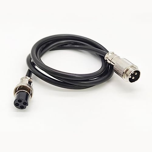 32.8Ft GX12 4Pin Female to Male Aviation Connector Cable,Metal Circular Adapter PVC Cable Connector 5A/125V,12mm for Electrical and Electronic Connections AWG22 10M - size: 4Pin