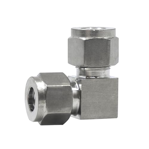 Stainless Steel Compression 90 Degree Elbow 12mm OD x 12mm OD 2pcs - size: 12mmx12mm OD