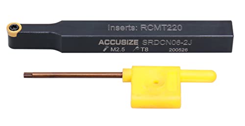 Accusize Industrial Tools 3/8 x 3-1/2 in SRDCN06-2J Indexable Toolholder for RCMT220 Inserts, 2376-0006 - size: 3/8 x 3-1/2 inch