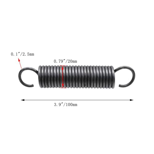 4Pcs Heavy Duty Extension Spring, Spring Steel Hook - size: 4" Length