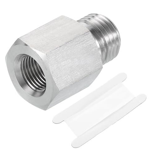 uxcell Pipe Fitting Reducing Adapter, G1/4" Male x 1/8" NPT Female 304 Stainless Steel Reducer Connector for Water Oil Air Pressure Gauge, Silver - size: G1/4" x 1/8" NPT