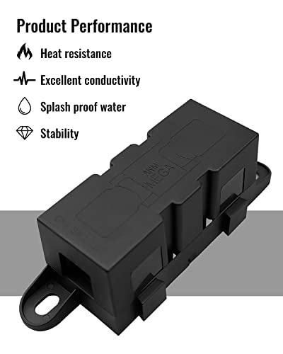 Fuse Holder Pack Fit for ANM Bolt-on MEGA for Cars Trucks Caravans - color: Black