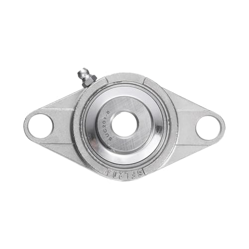 uxcell 2Pcs SUCFL201-8 Pillow Block Bearings 1/2 in Bore Self Alignment - size: SUCFL201-8