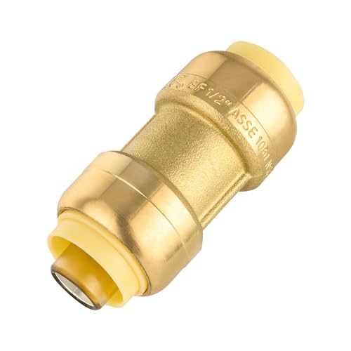 50Pcs EFIELD 1/2 Inch Straight Coupling Push-Fit Fitting(PF003-50) - size: 1/2 Inch(P50), style: Straight Coupling