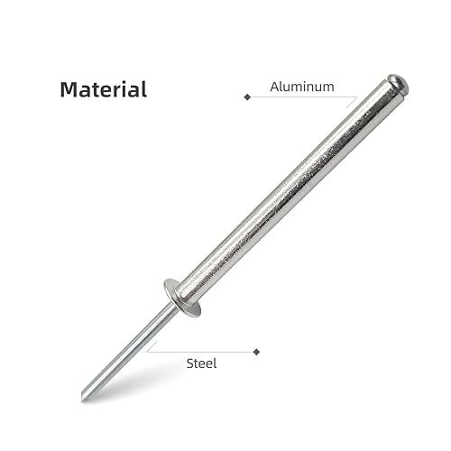 40pcs Aluminum Long Blind Rivets,Long Split Rivets, Pack of 40 (Silver) (3/16"x1-49/64"(M4.8x45mm)) - size: 3/16"x1-49/64"(M4.8x45mm)