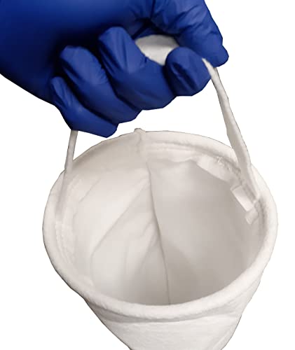 PRMFiltration 200 Micron Liquid Filter Bags (Qty. 25), Industry Size #1 (7-1/16" x 16-1/2"), Polyester Felt with Stainless Steel Ring