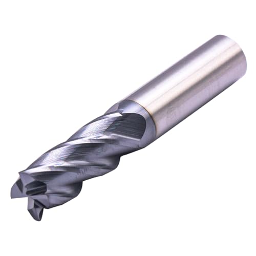 BestParts 5Pcs 1/2" 4 Flute Solid Carbide Square End Mills - AlTiN Coated - size: 1/2 in