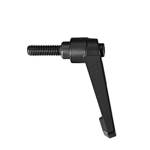 uxcell M8 x 25mm Handle Adjustable Clamping Lever Thread Push Button Ratchet Male Threaded Stud Knobs Locking Rotating Screw Handles Quick Release Bolt Black 3pcs - size: M8x25mm