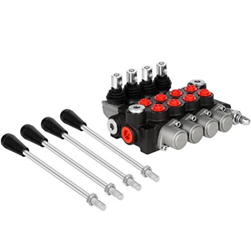 Hydraulic Flow Control Valve 4 Spool 11 GPM Adjustable Relief Valve - size: 4 Spool 11 GPM