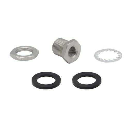 Stainless Steel Bulkhead Fitting 1/4 NPT Female Bulked Coupler 2Pcs - size: 1/4" NPT Female to 1" Length