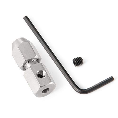 2PCS CNC Stainless Steel 3.17/4/5/6mm RC Flex Collet Coupler Flexible Coupling Motor Shaft Locker for DIY RC Boat Submarine Motor Shaft Flex Cable (3.17mm to 4mm) - color: 3.17mm to 4mm