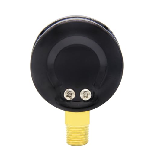 Uenede 0-60PSI Pressure Gauge 1/4" NPT Brass Bottom Mount with Bushing - size: 60PSI(1/4"NPT)