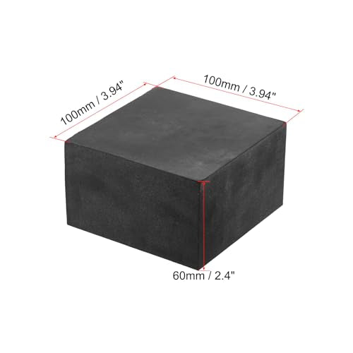 PATIKIL Rubber Anti-Vibration Pads, 2 Pcs Square Vibration Isolation Mats 4" x 4" x 2.4" for HVAC Air Conditioner Air Compressor Washer Dryer, Black - size: 4" x 4" x 2.4"