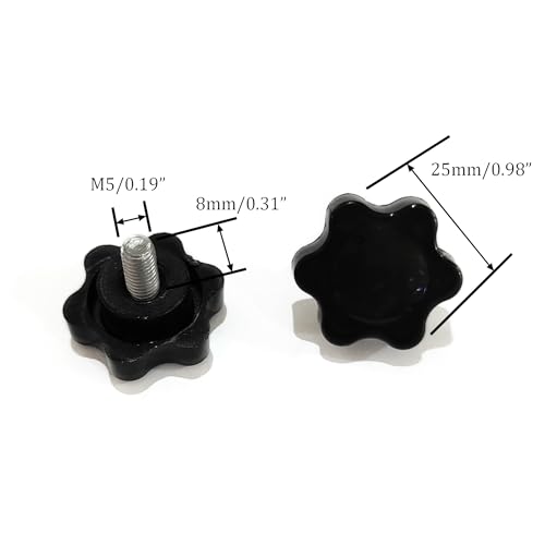 M5 x 8mm Thread Clamping Knob, Thumb Screw, Star Hand Knob Tightening Screw Knob for Machinery, 25Pcs - size: M5 x 8mm