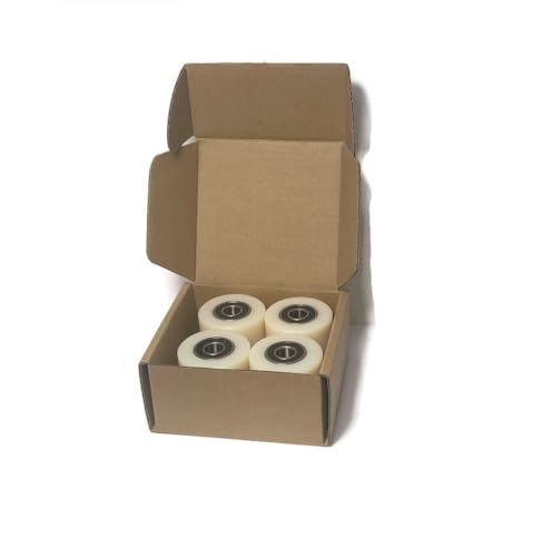 Generic Nylon Pulley 4 pcs 1.5-inch Nylon Roller Wheel with Bearings, CNC Guiding Wheel Flat Belt Idler (1.5in Diameter - 2 in Wide - 3/8 in Bearing) - size: 1.5 * 2