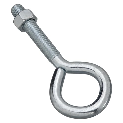 National Hardware Eye Bolts N347-252, 3/8 in x 4 in, Zinc Plated, 10-Pack - size: 3/8" x 4"