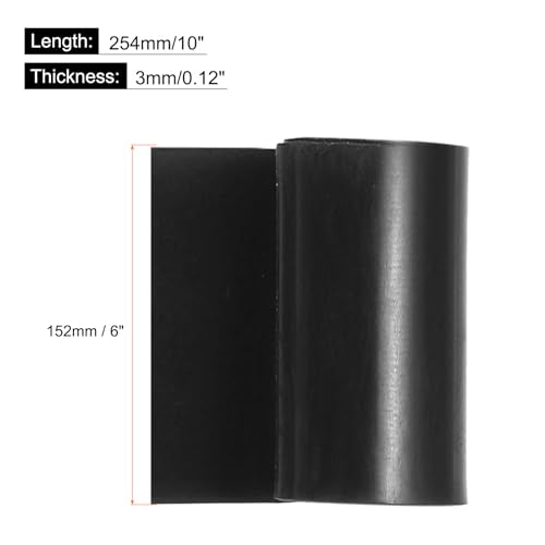 MECCANIXITY Solid Rubber Sheet 1/8" Thick x 6" Wide x 10" Long, Anti-Slip Neoprene Rubber Roofing Material for Gaskets DIY Material, Pads, Seal, Bumpers - size: 1/8" x 6" x 10"