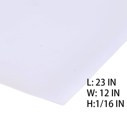 Neoprene Rubber Sheet Solid Rubber Strips Roll Mat PadInsulation High Temperature Rsistant for DIY Gaskets, Pads, Sealing, Cushion (Translucent, 12" X 23" X 1/16" (.062")) - color: Translucent, size: 12" X 23" X 1/16" (.062")