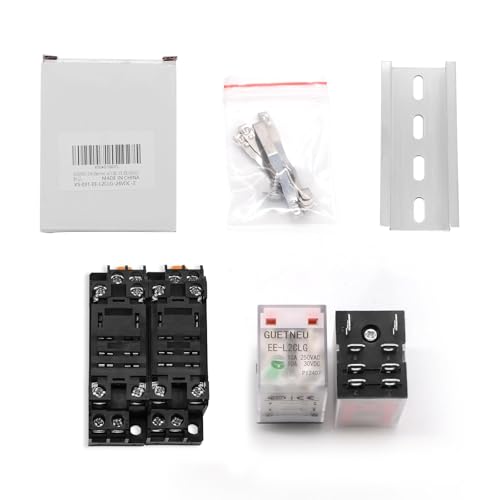 2 Pcs Electromagnetic Power Relays, Green Indicator Light, 24 VDC - size: 8-Pin 24 VDC