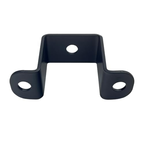 4 PCS 1.5x1.5" Square Tube Strap Clamps, 1.5 inch pipe strap, metal u clamp bracket for mounting,Powder Coated Black - size: 1.5x1.5"
