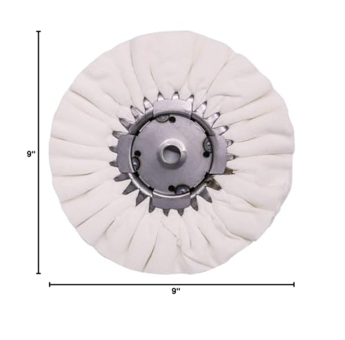 Renegade Products 9" X 3" X 5/8" Airway Buffing Wheel for Metal Polishing Aluminum & Stainless Steel for Wheels, Tanks & Bumpers (Flannel)
