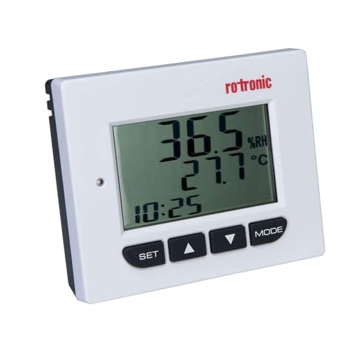 Digital Temperature and Humidity Monitor – LCD Display with Audible & Visual Alarm Desktop Use for Labs, Warehouses, Clinics | Portable Humidity Meter | Model: Rotronic HD1