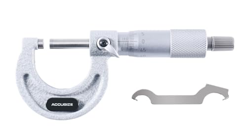 Accusize Outside Micrometer, 0-25mm x 0.01mm, EG00-0025 - size: 0-25mm