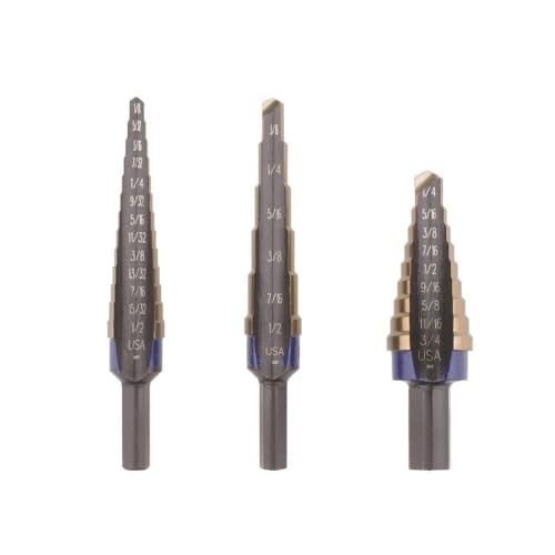 Irwin Tools IRWIN Step Drill Bit Set, 3-Piece (10502CB)