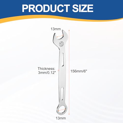 HARFINGTON 2Pcs Combination Wrench 13mm Metric 12-Point Box and Open End - size: 13mm