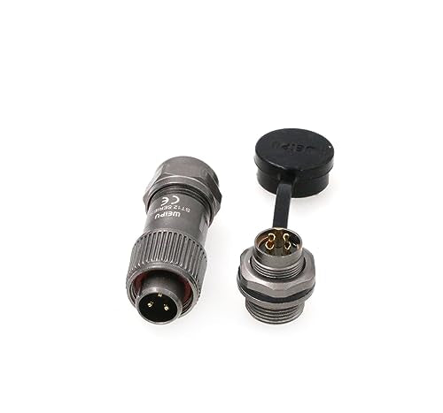 SZRMCC Weipu ST12 Waterproof Cable Connector 3Pin IP67 Metal Threaded Circular Aviation Power Connector Solder Electrical Wire Plug Socket 12mm (3 Pin 13A) - size: 3 Pin 13A