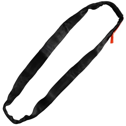 Spanset Aerial Hoop Lyra Rigging Polyester Round Slings Strap for Aerial Silk Yoga hammock Hanging, 5,300 lb. Vertical Capacity, 10,600 lbs Basket - Heavy Duty Poly Lifting Sling (Black, 1'8" ft) - color: Black, size: 1'8" ft