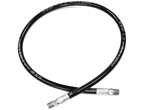 Buyers Products 1304225 High‑Pressure Hydraulic Hose 1/4 Inch x 38 Inch, Black Hose Rated 3000 PSI for Snow Plow and Truck Hydraulic Systems