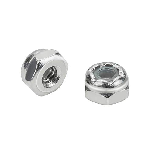 120 Pieces 4#-40 Nylon Insert Hex Lock Nuts, 304 Stainless Steel - size: 4-40 (120 pcs)