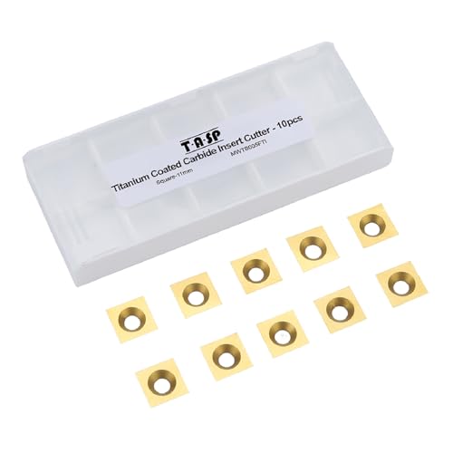 TASP Titanium Coated Carbide Cutter Inserts for Wood Turning Tools (Square)
