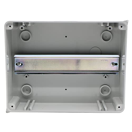MAKERELE Distribution Protection Box with DIN Rail IP65 ABS 8 Way - size: 8WAY-200mmx155mmx92mm
