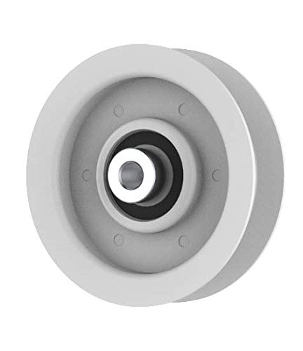 Flat Idler Pulley, 3.06'' Flat Diameter, 3/8" Bore, Steel