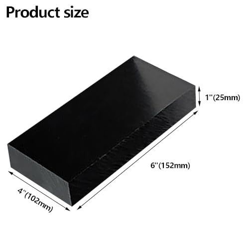 High-Density Polyethylene (HDPE) Plastic Block 1" Thick - 4" x 6" HDPE Plastic Sheet for Machining,Home Improvements,DIY Projects(Black PE Sheet 1 PCS) - color: Black, size: 1" x 4" x 6"