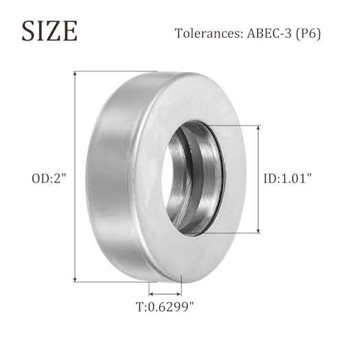 uxcell 2Sets T101/904A1 Thrust Tapered Roller Bearings 1.01" Bore, ABEC3 - size: T101/904A1