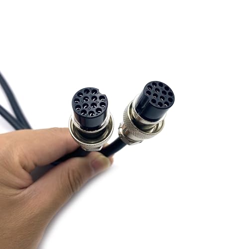 3.28 ft GX20 14 Pin Double Female Cable, GX20 14Pins Female to Female Head Aviation Cordset Electrical Connector Panel Mount Circular Metal Adapter Cordset for Ships 5A 200V 22AWG (1meter) - size: GX20 14Pin