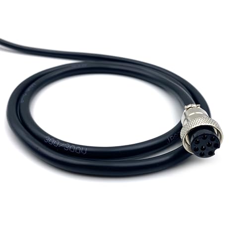 1.64 ft GX20 9 Pin Single Female Cable, GX20 9Pins Single Female Head Aviation Cordset Electrical Connector Panel Mount Circular Metal Adapter Cordset for Ships 5A 200V 20AWG (0.5meter) - size: GX20 9Pin