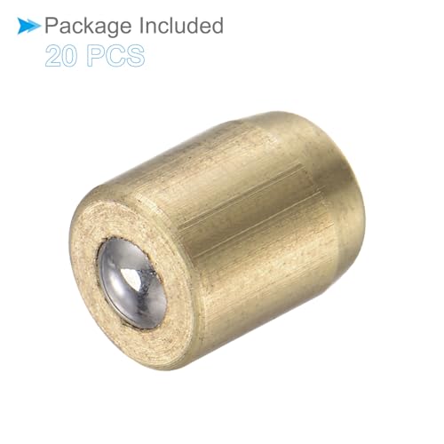 Brass Push Button Grease Oil Cup, | 5x6mm Male Thread | Brass Ball Oiler Nipple - (Applications: for Lubrication System), 20-Pieces - size: 5x6mm