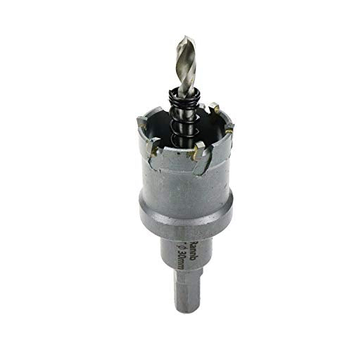 Carbide Hole Saw 1.2-inch/30mm Cutting Dia Hole Cutter for Cutting Stainless Steel Iron - size: 1.2"/30mm