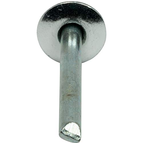 Fastenere Pop Rivets 3/16" x 1-1/8" (50 pcs) Aluminum Body Steel Mandrel, Heavy Duty, Open End, Low Carbon, Dome Head Blind Rivets, Corrosion Resistant & High Shear Strength, 6-18 Gap 1.001" - 1.125" - size: 3/16" x 1-1/8" (6-18) (50 Pack)
