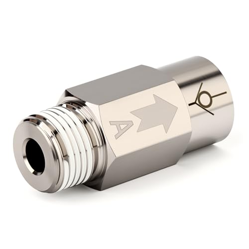 GASHER 2Pcs One-Way Non-return Check Valve 3/8" Male x 3/8" Female Thread, Prevent Water Back-flow - size: 3/8" Male x 3/8" Female(A)