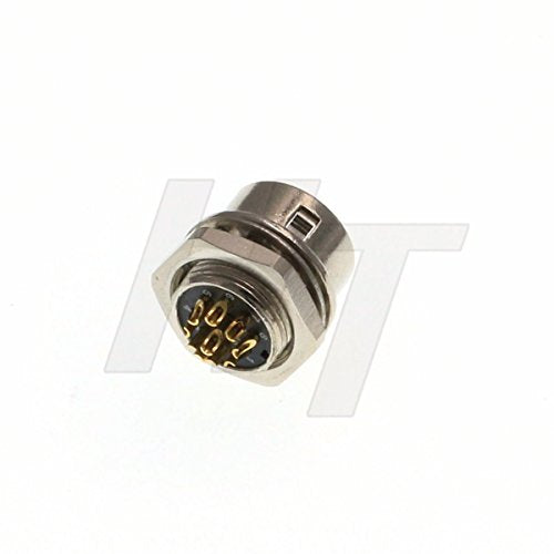 HangTon Panel Mount Metal Connector Circular Push Pull Electrical Industrial Socket (10 Pin, Male) - color: Male, size: 10 Pin