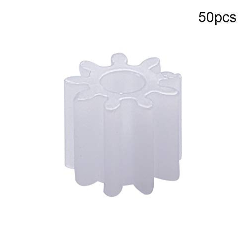 Othmro 50pcs Plastic Gears 9 Teeth Model 092A Reduction Gear Plastic Worm Gears for RC Car Robot Motor - color: 2A 9Teeth 50Pcs, size: Plastic Gears