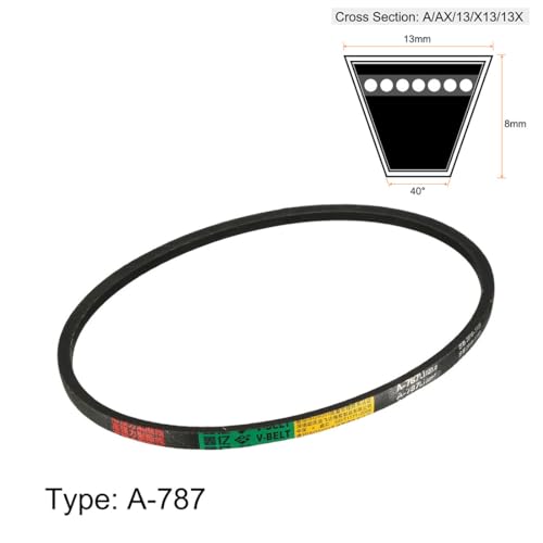 uxcell A787 V-Belts 787mm Inner Girth 13mm Top Width 8mm Thickness A-Section Rubber Drive Transmission Belt - size: 787mm