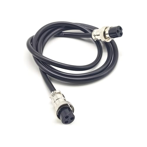 3.28 ft GX16 3 Pin Double Female Cable, GX16 3Pins Female to Female Head Aviation Cordset Electrical Connector Panel Mount Circular Metal Adapter Cordset for Ships 7A 220V 18AWG (1meter) - size: GX16 3Pin